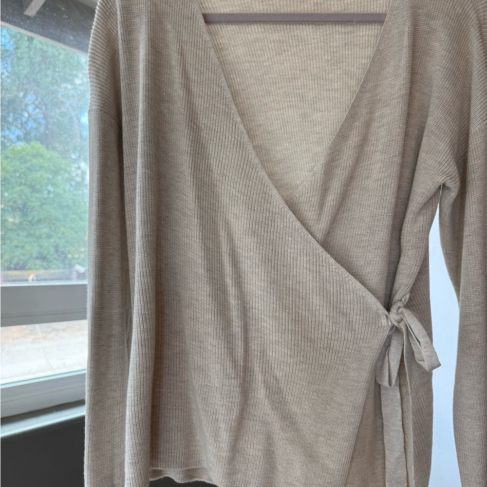 Vici Tan Wrap Sweater